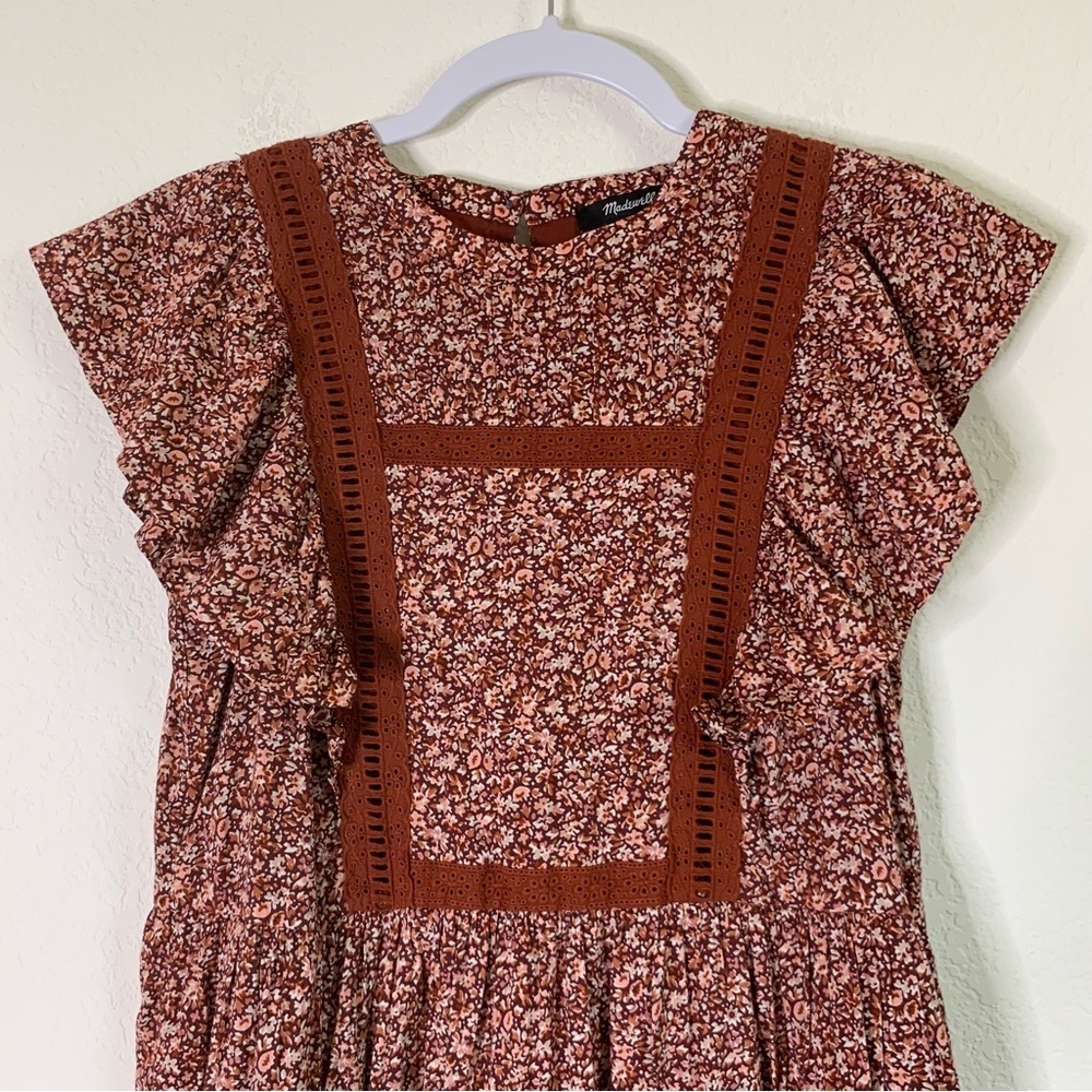 Madewell Madewell Flutter-Sleeve Mini Dress in Cottage Garden XXS - Picture 6 of 10